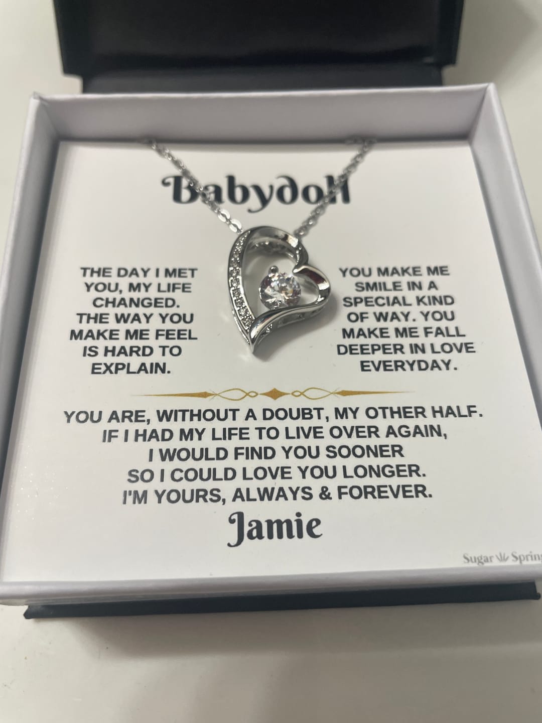 Customer photo review of Personalized - I'm Yours Always & Forever Gift Set - SS354