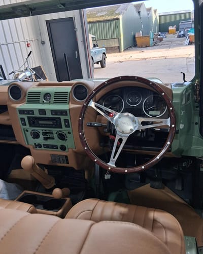 Customer photo review of Wood Rim Steering Wheel 70mm PCD.  3 Diameters.  2 Colours