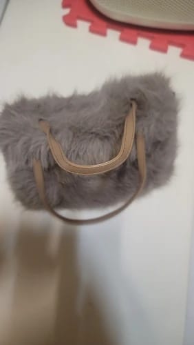 Customer photo review of Maricar Faux Fur Crossbody Bag