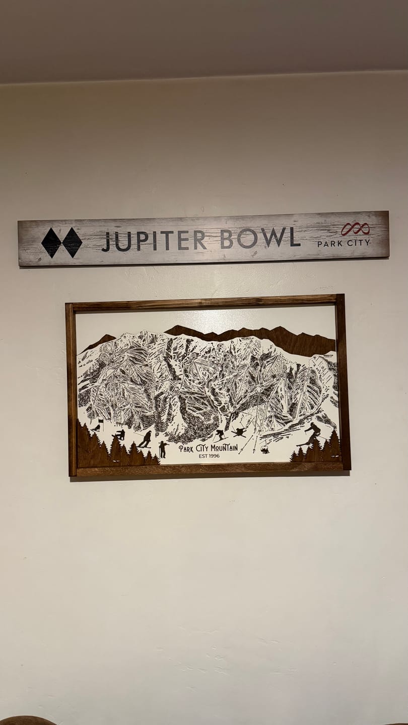 Customer photo review of Park City Ski Resort Map Sign | Laser Engraved & Framed Wall Art