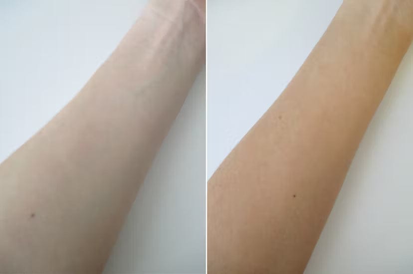 Customer photo review of Glow Tanning Gummies