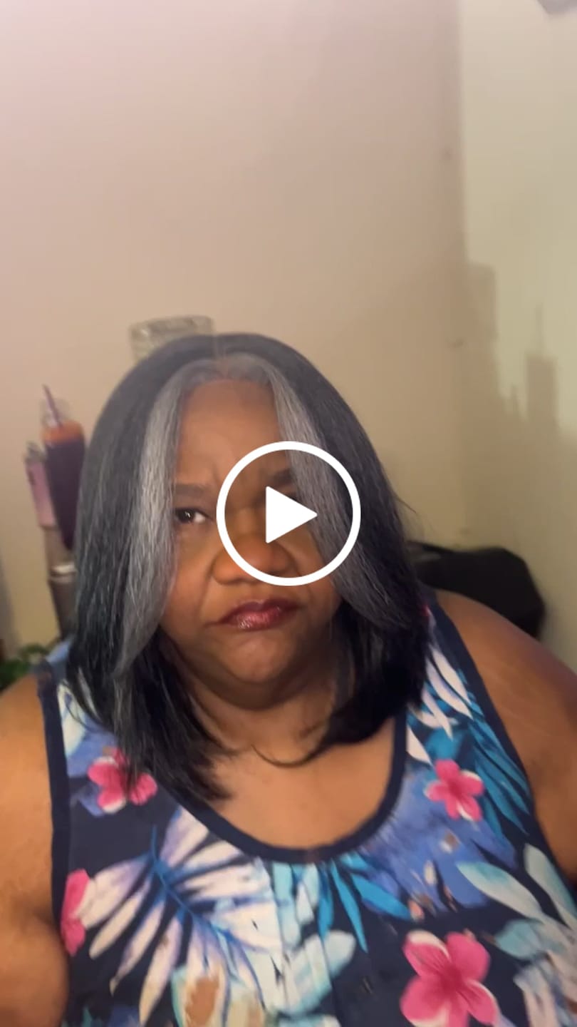Customer video review of Sensationnel Dashly Salt & Pepper HD 4" Deep Parting Lace Front Wig - SP LACE UNIT 3