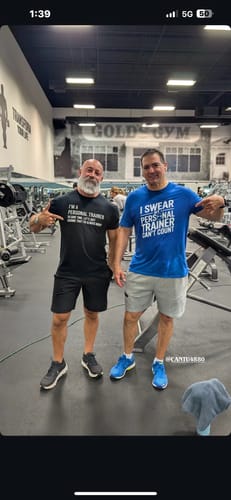 Customer photo review of Trainer Counting T-Shirt