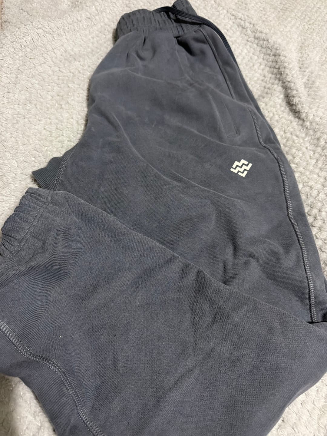 Customer photo review of Heavyweight Warm Up Joggers (Washed Black)