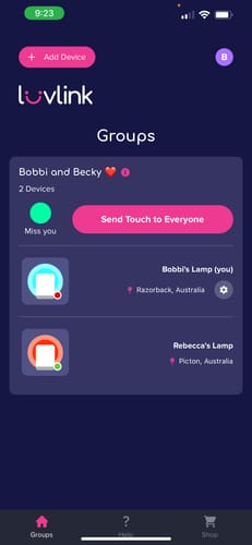 Customer photo review of Friendship Lamp