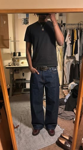 Customer photo review of ARTKIMO'S TRUE RAW DENIMS.