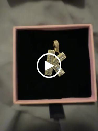 Customer video review of Free “K” initial pendant