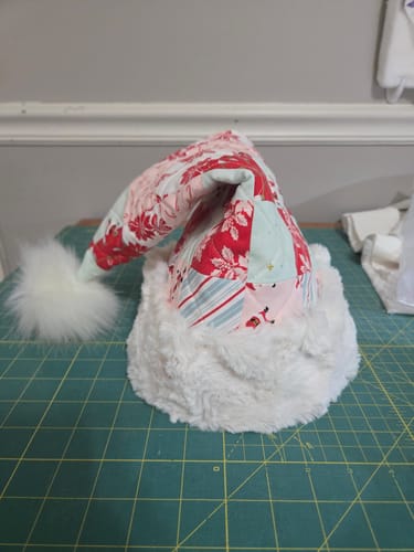 Customer photo review of Snowbound Santa Hat Kit with Fabric and Pattern