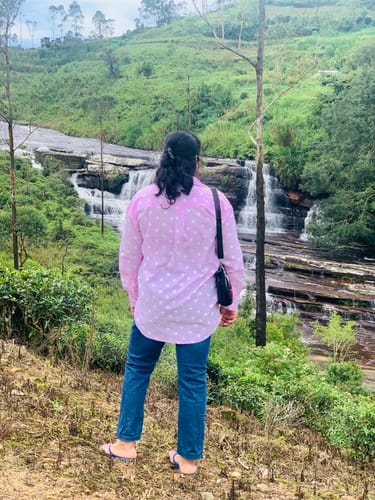 Customer photo review of Petal Crush Oversize Shirt