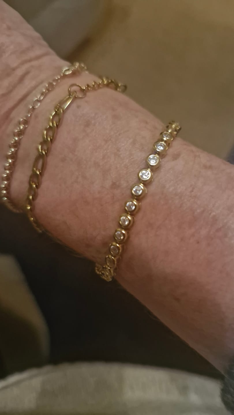 Customer photo review of Classic Bezel Tennis Bracelet