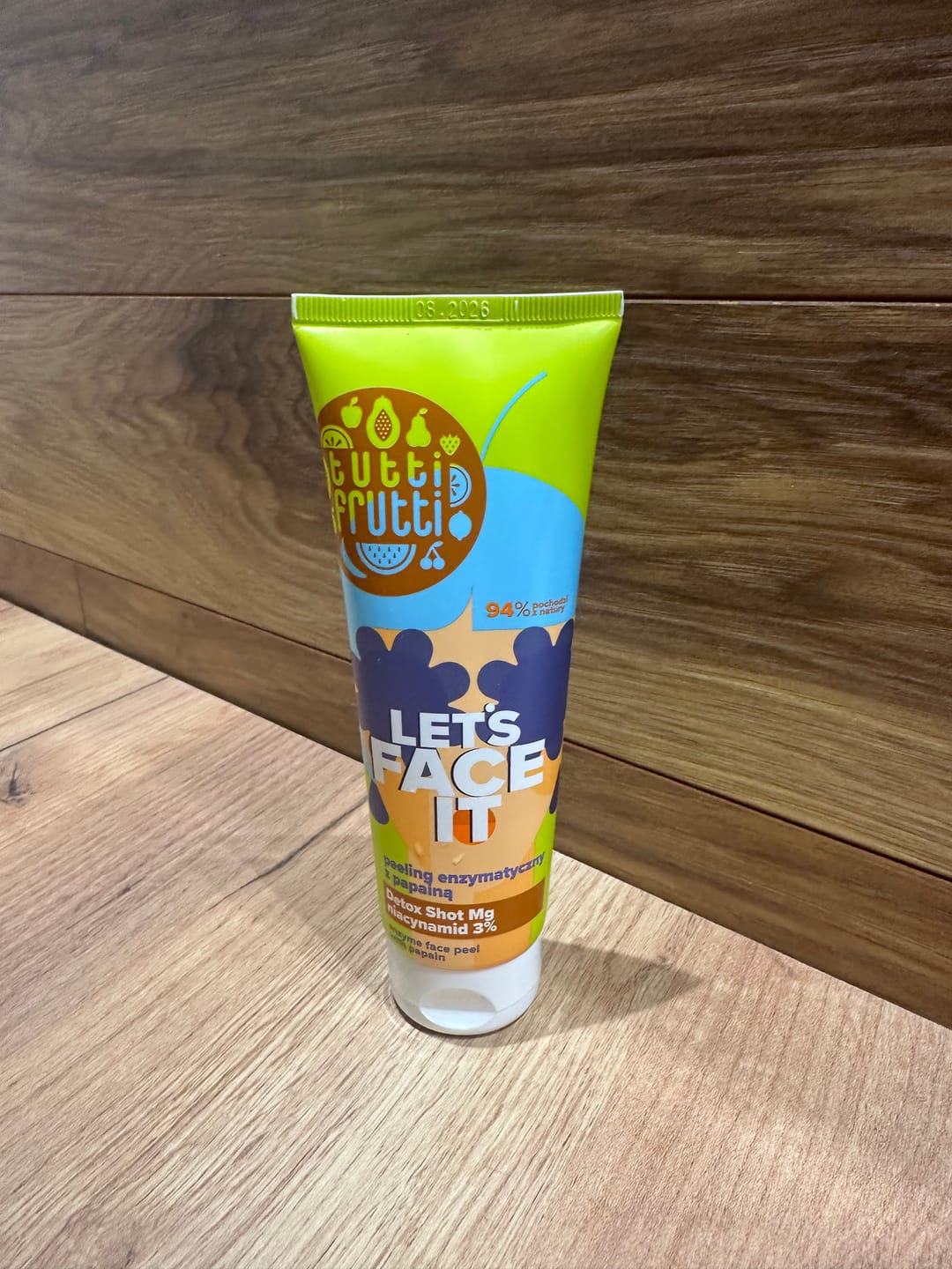 Customer photo review of Ниацинамид 3% ензимен пилинг за лице с папаин + Detox Shot Mg Farmona Tutti Frutti Let's Face it