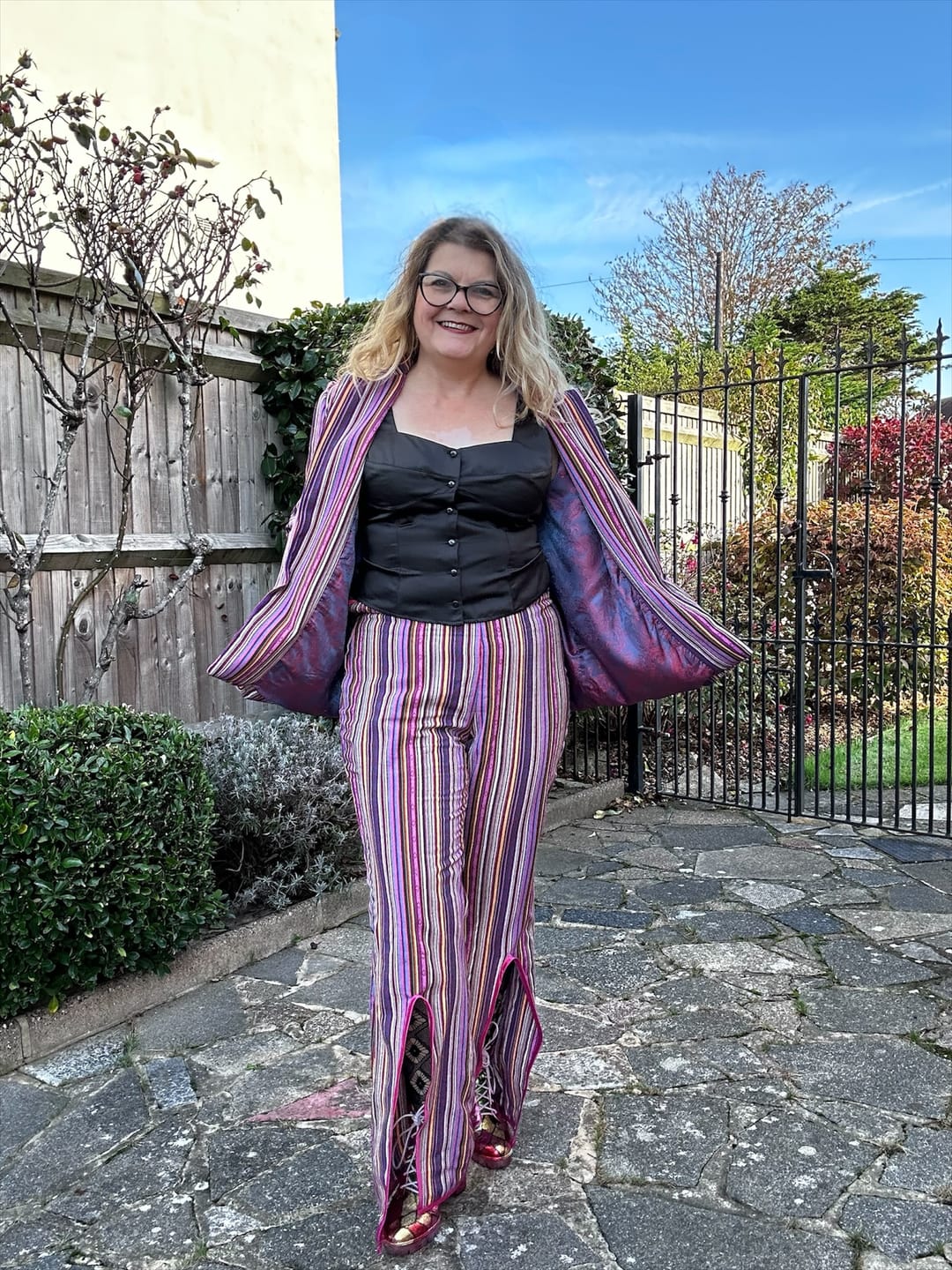Customer photo review of Paisley Jacquard Lining Fabric