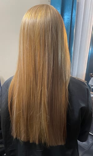 Customer photo review of Nanoplex Arginina™ Hair Straightening Nanoplastia Treatment Set 1L