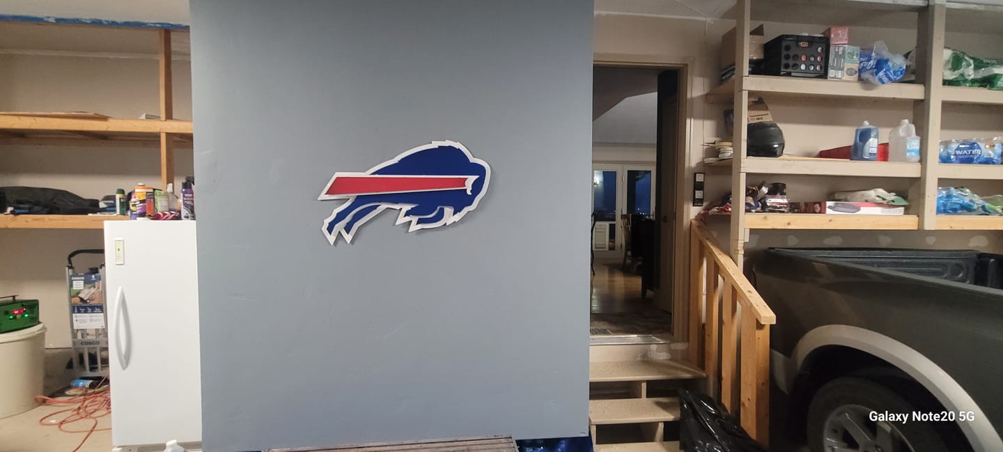 Customer photo review of Buffalo Bills 3D Vintage Metal Wall Art