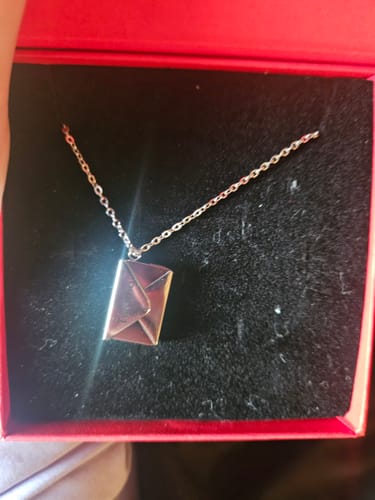 Customer photo review of Custom Engraved Photo Secret Letter Message