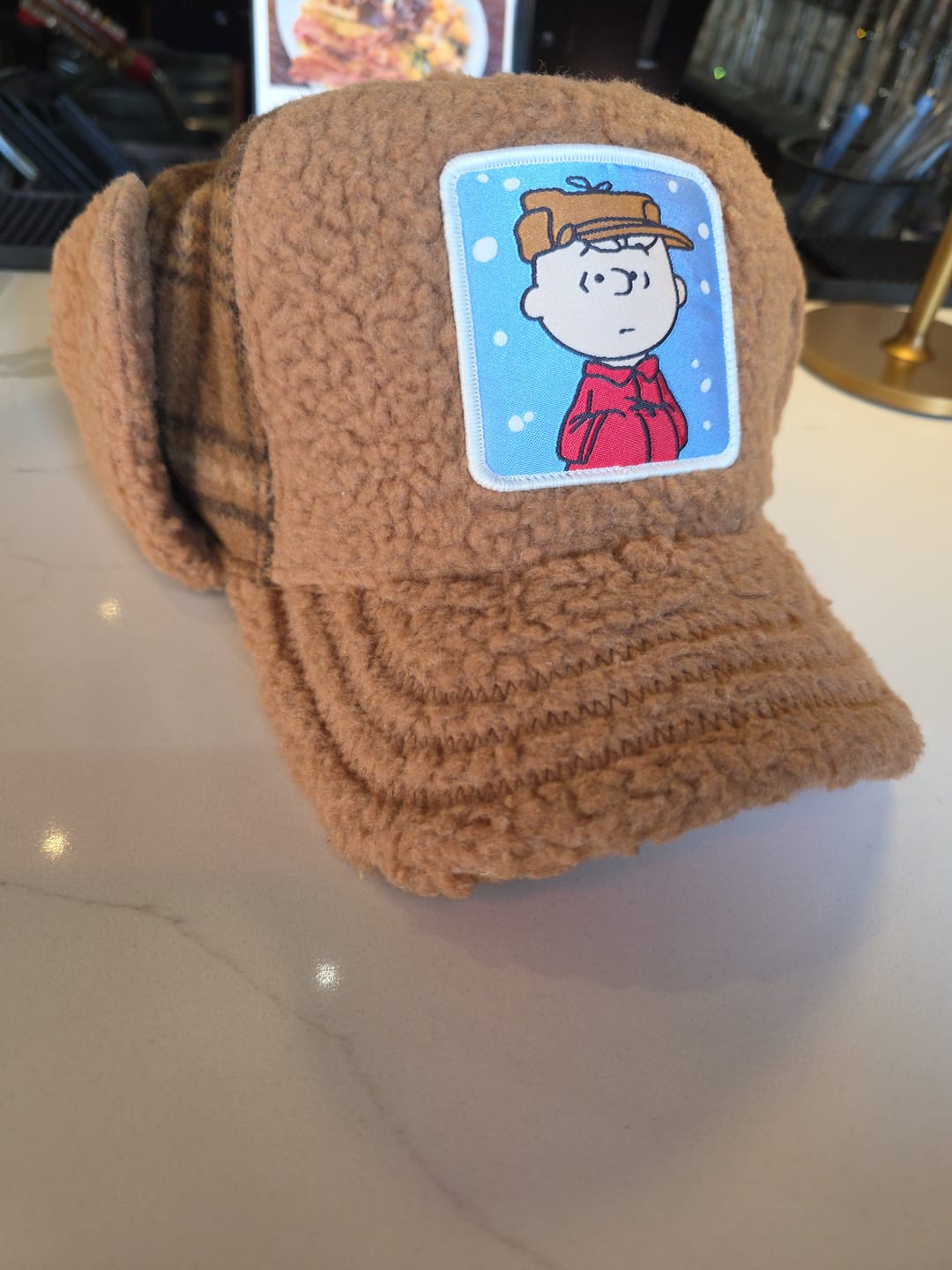 Customer photo review of OVERLORD X Peanuts - Charlie Brown Ear Flaps