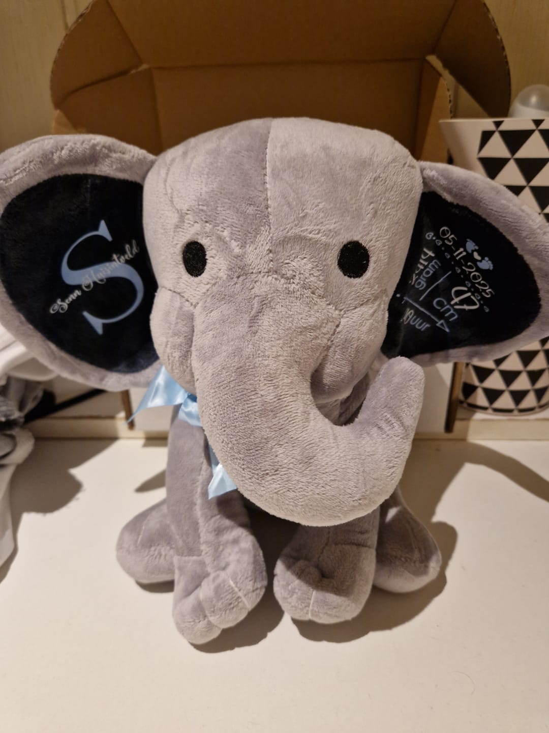 Customer photo review of Knuffelolifant - Baby-Knuffel