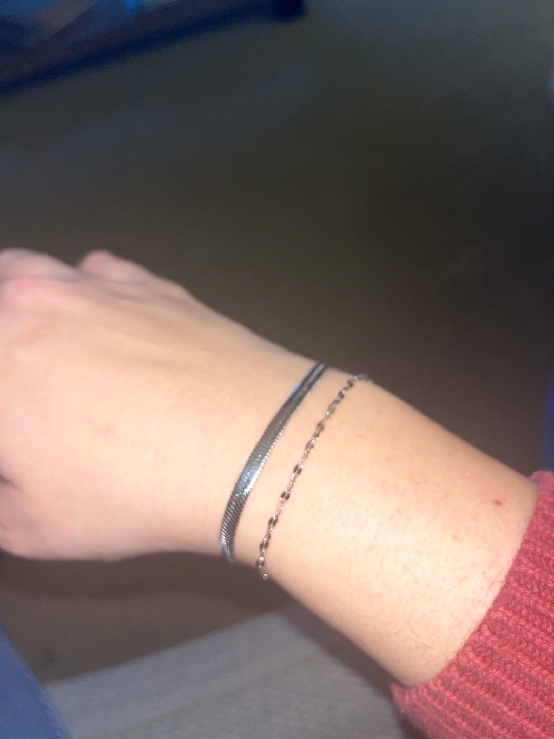 Customer photo review of Single Dainty Bracelet