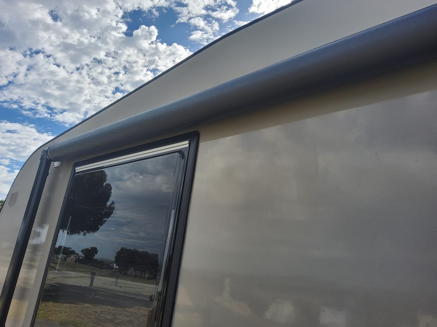 Customer photo review of Awning Replacement Vinyl - Black WA1001 Black Flap