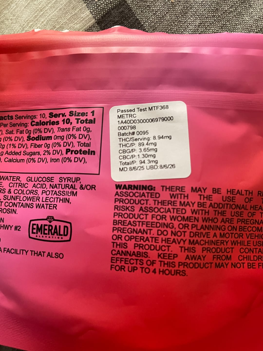 Customer photo review of D9 THCP + THCA Gummies