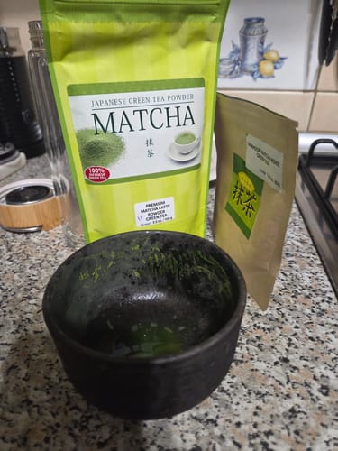 Customer photo review of Premium Matcha Latte Powder