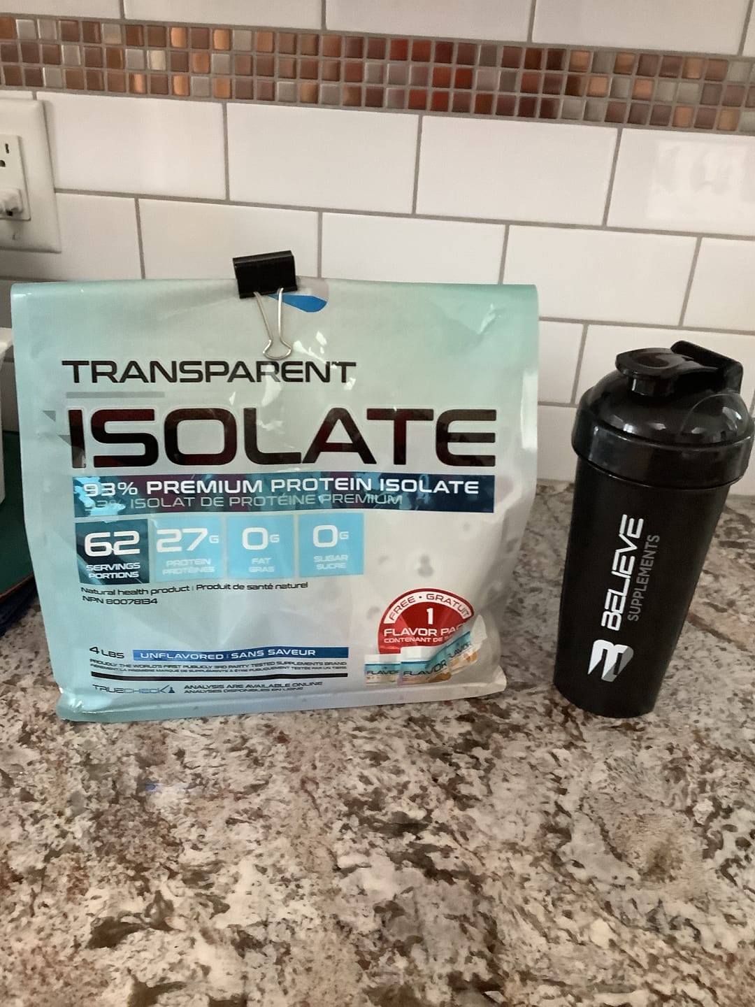 Customer photo review of Unflavored Isolate
