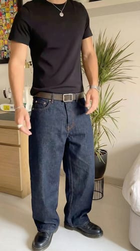 Customer photo review of ARTKIMO'S TRUE RAW DENIMS.