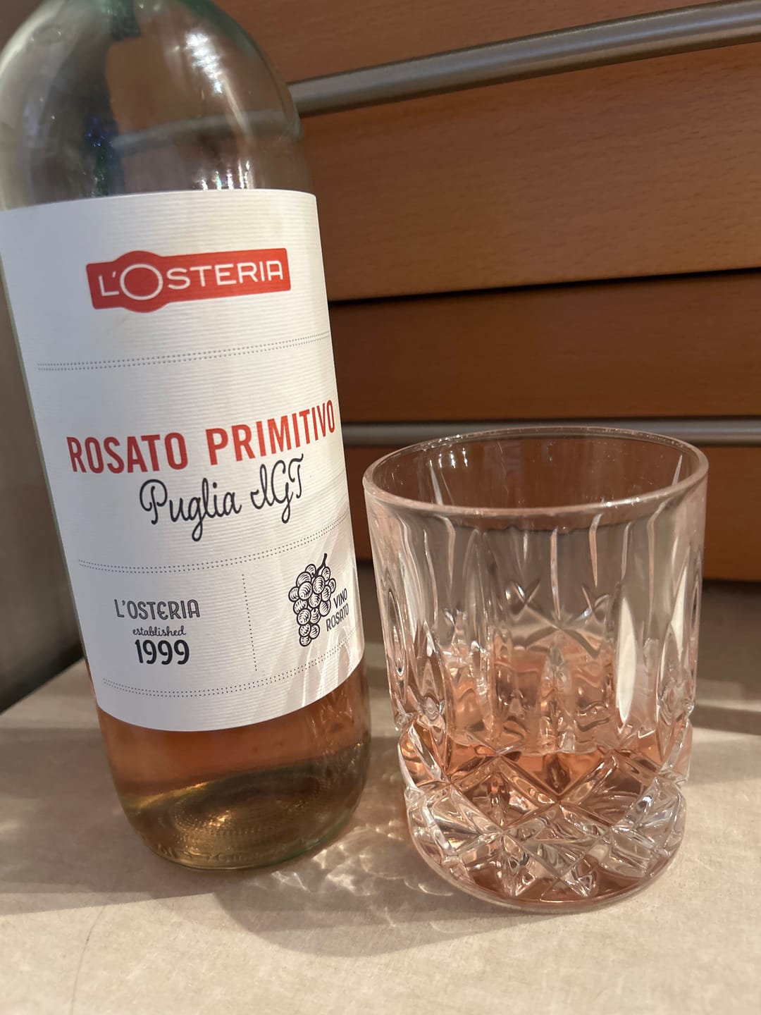 Customer photo review of L'Osteria Primitivo Rosato Di Puglia IGT, 6 Fl. | alc. 12%