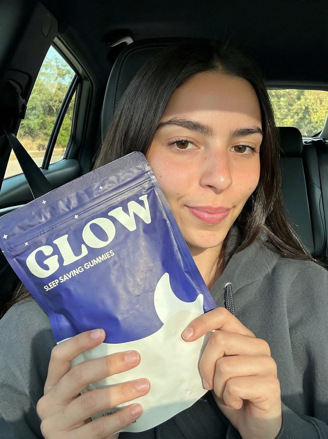 Customer photo review of Glow Sleep Saving Gummies