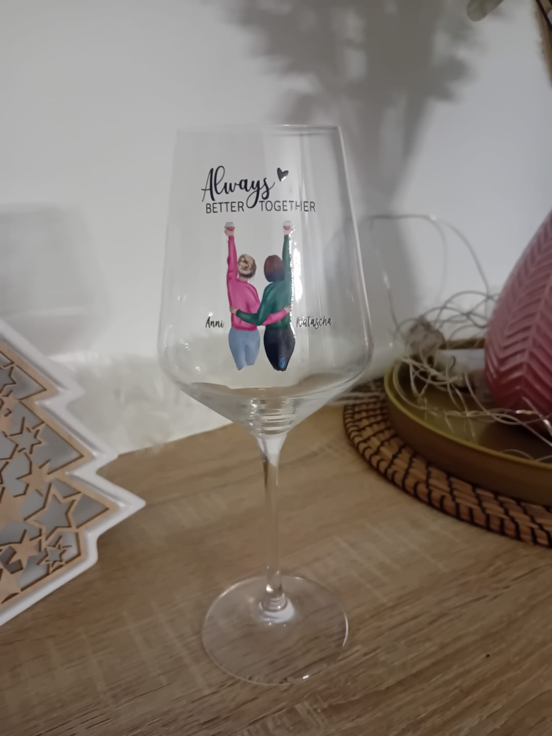 Customer photo review of Best Friends Forever - Personalisiertes Weinglas