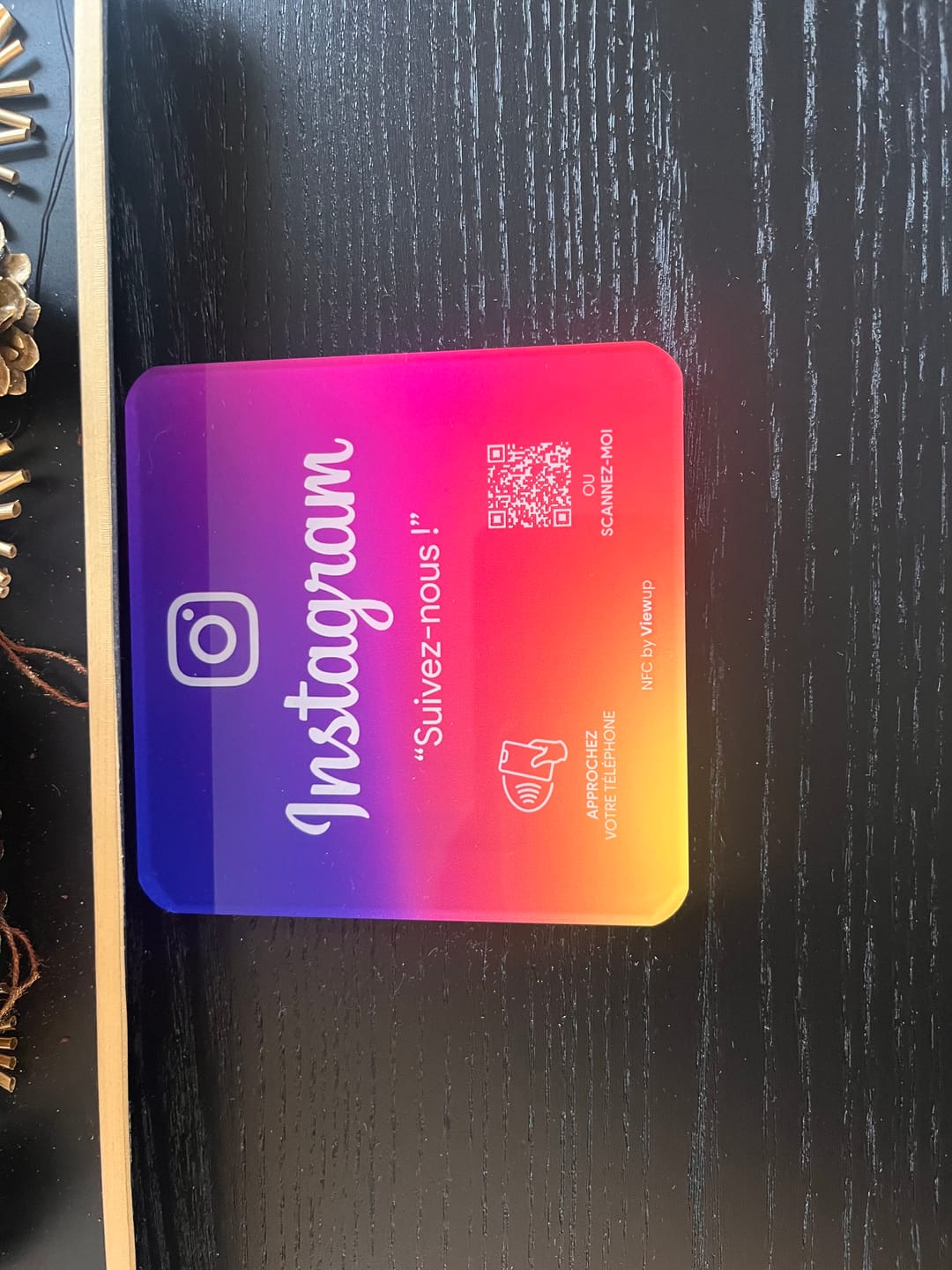 Customer photo review of Plaque NFC connectée – Instagram