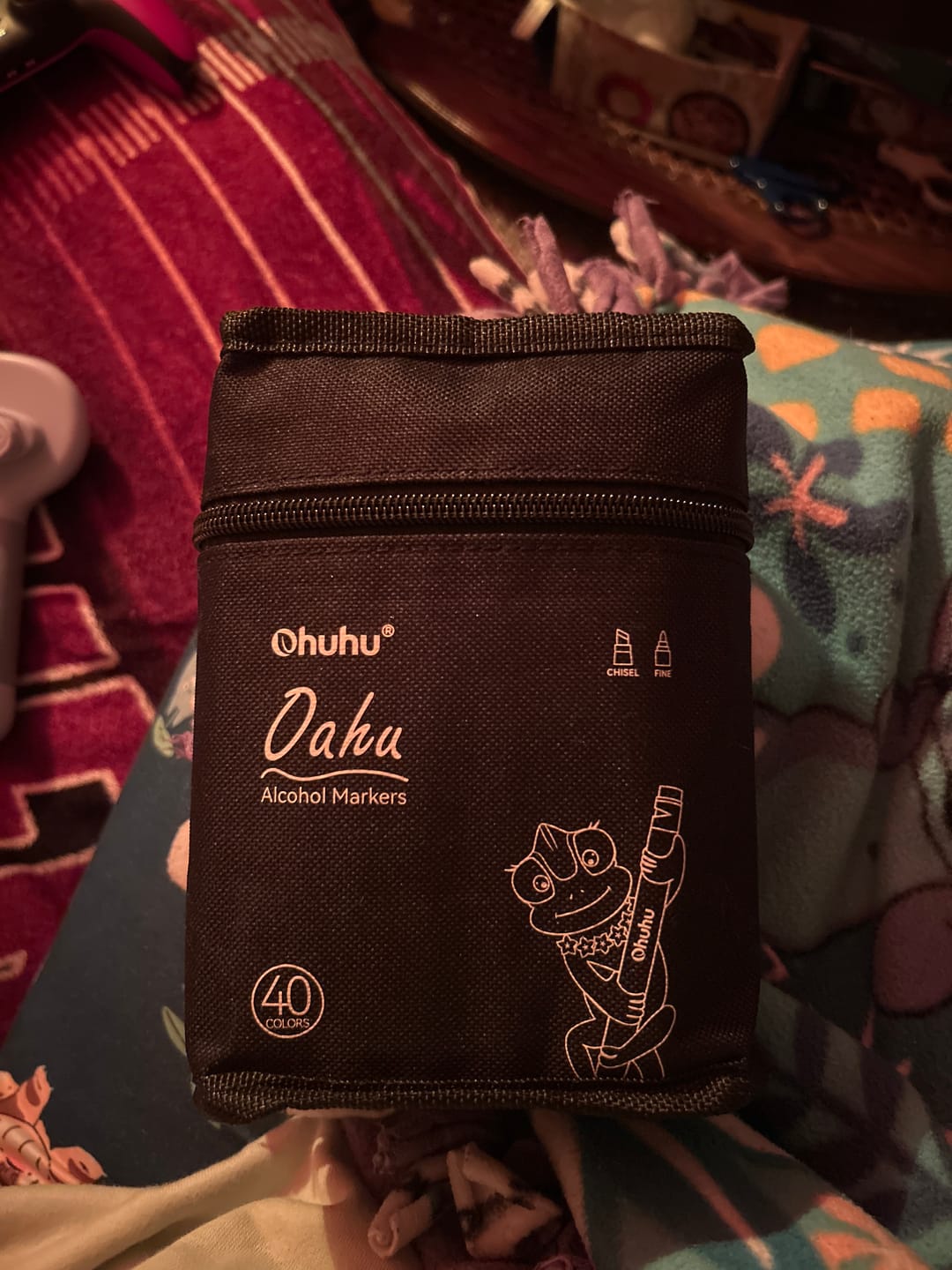 Customer photo review of Ohuhu Oahu 40 Colors Dual Tips Alcohol Art Markers, Fine & Chisel