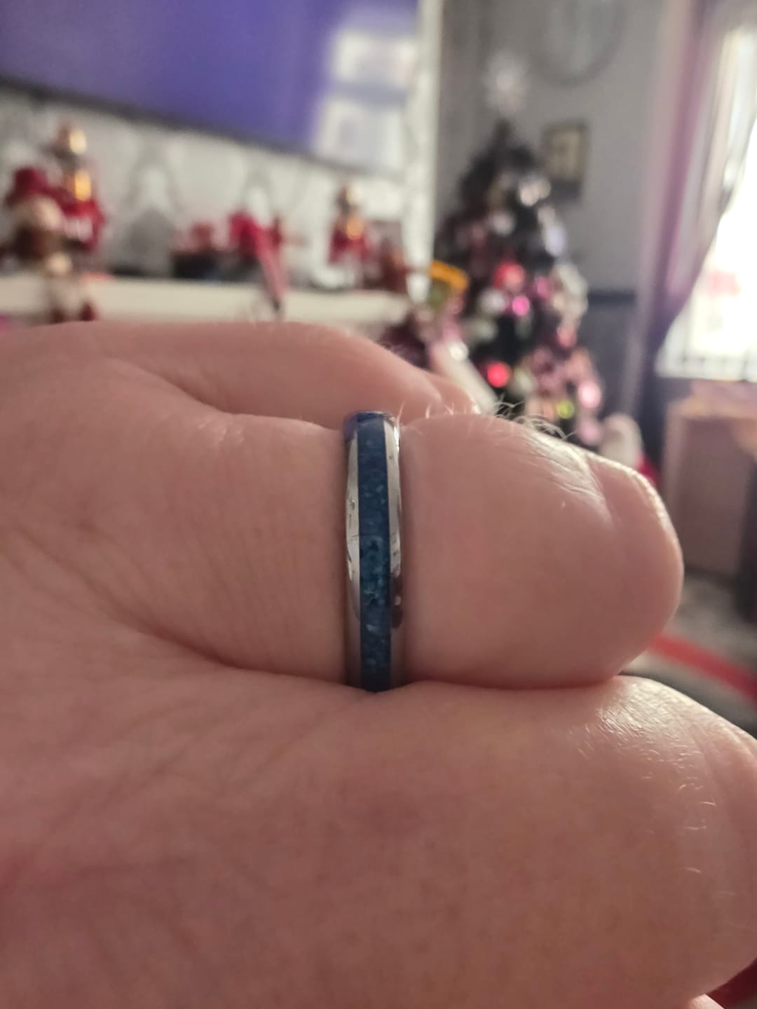 Customer photo review of The Blue Opal Wonder Ring Set