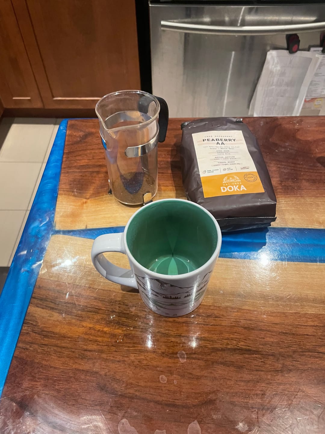 Customer photo review of Café Hacienda Doka Peaberry AA