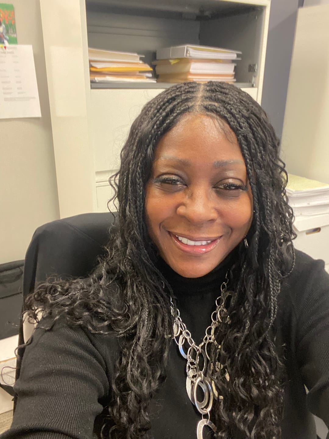 Customer photo review of Coco - Glueless Human Hair Braided Wig Pre Cut HD Full Elastic Lace Free Part Ready-To-Go (Lace Not Hand Tied)