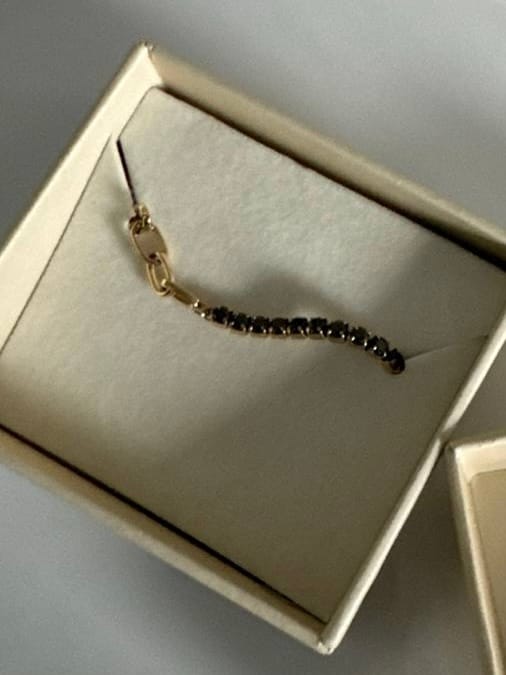 Customer photo review of Jade Gold Black Bracelet