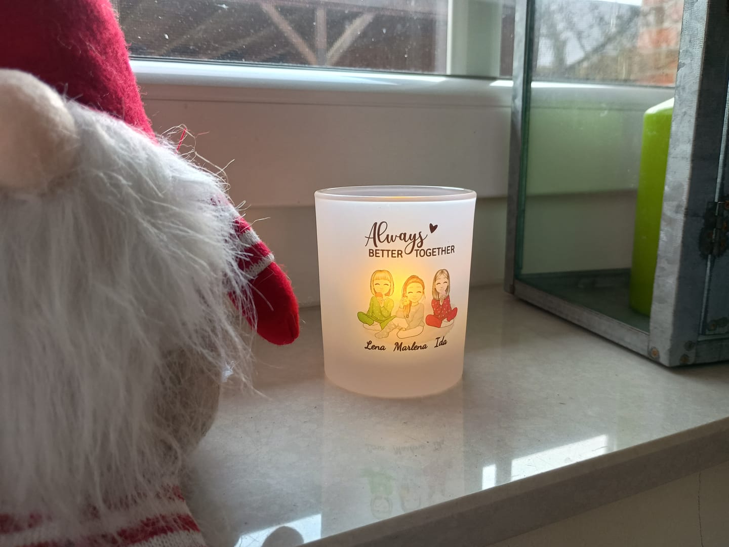 Customer photo review of Herzensmenschen - Personalisiertes Teelicht