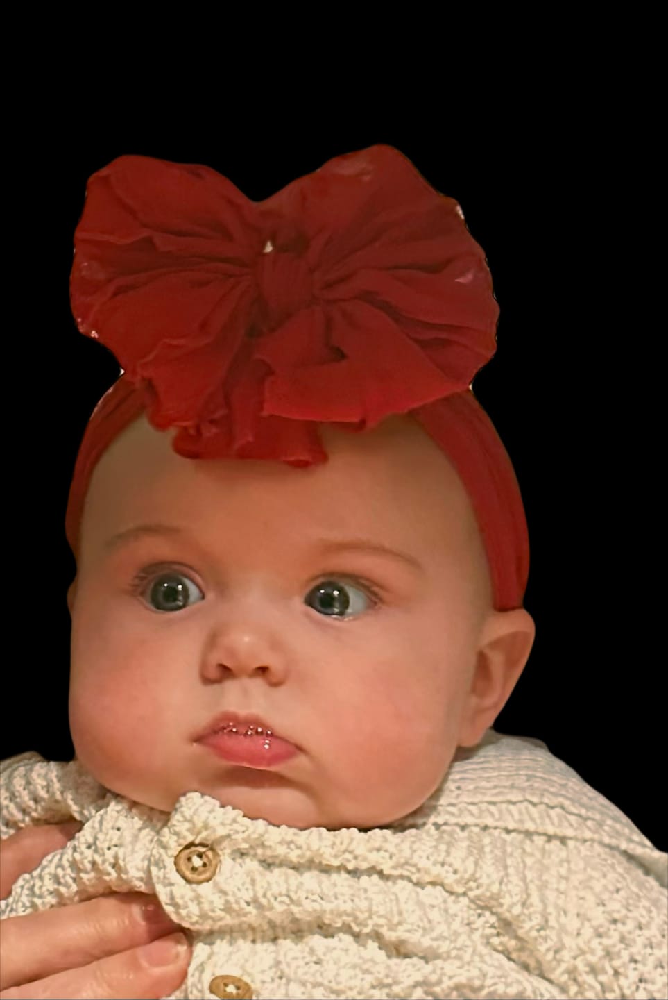 Customer photo review of Pearl Ruffled Headband