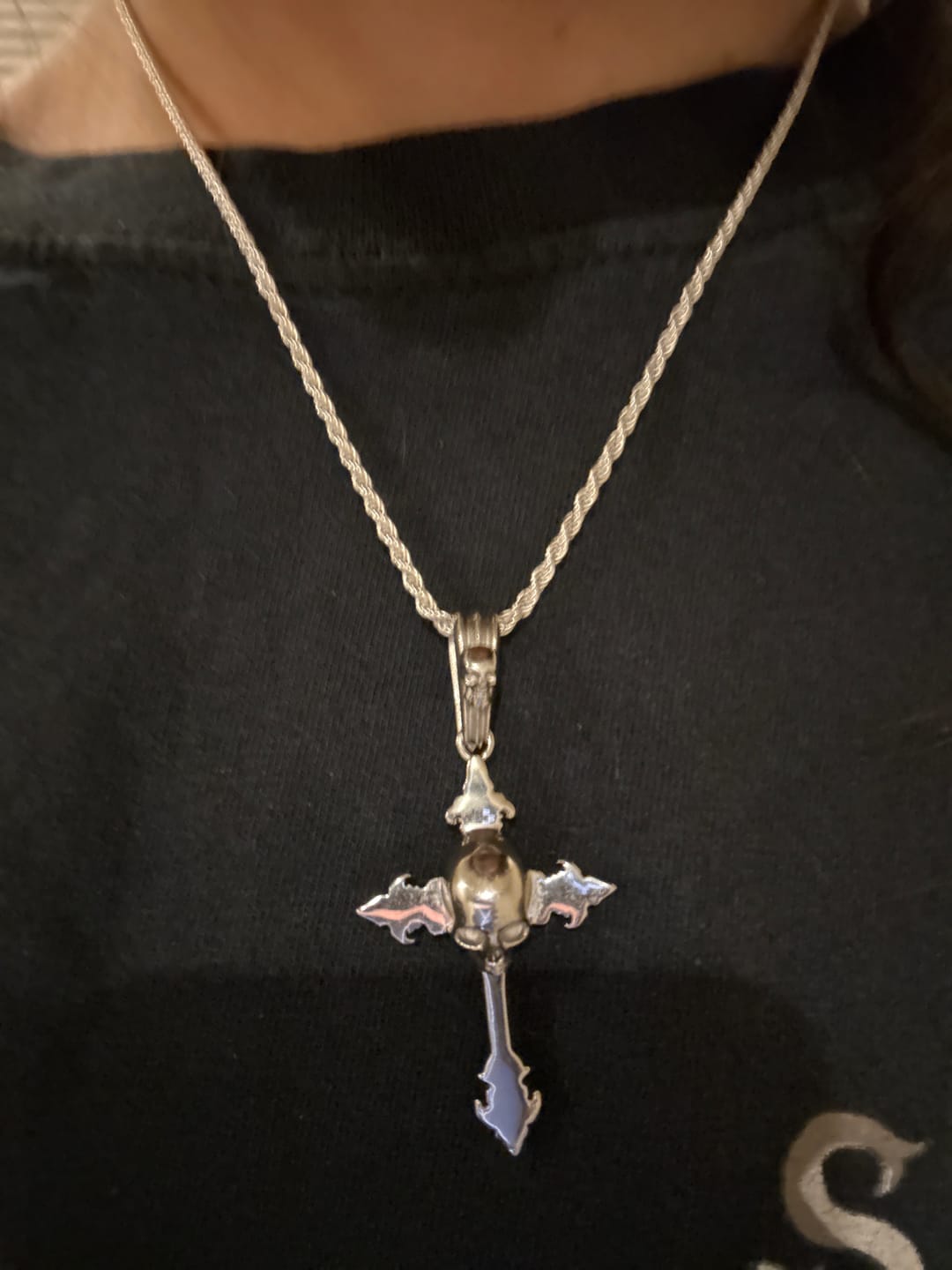 Customer photo review of 2MM STERLING SILVER ROPE CHAIN