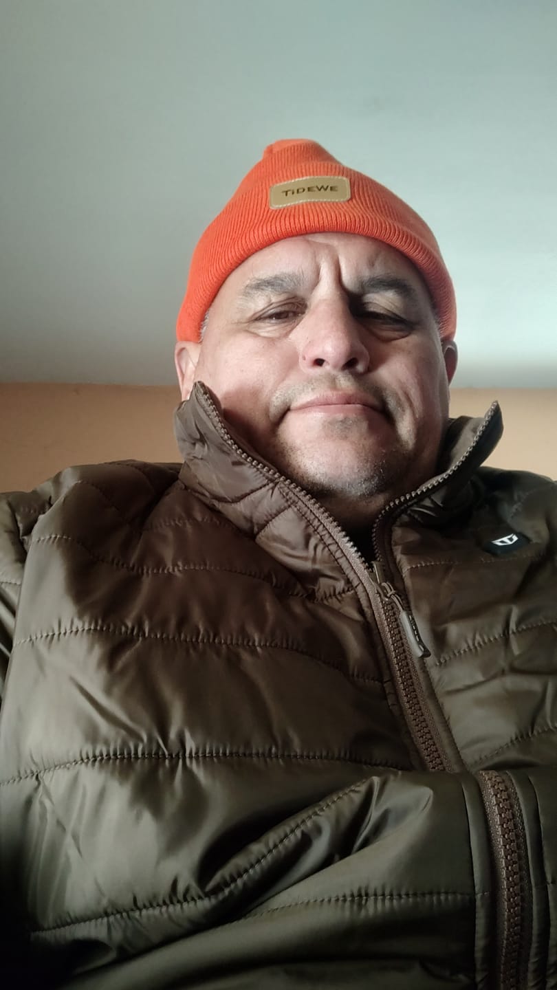 Customer photo review of Blaze Orange Logo Hunting Beanie