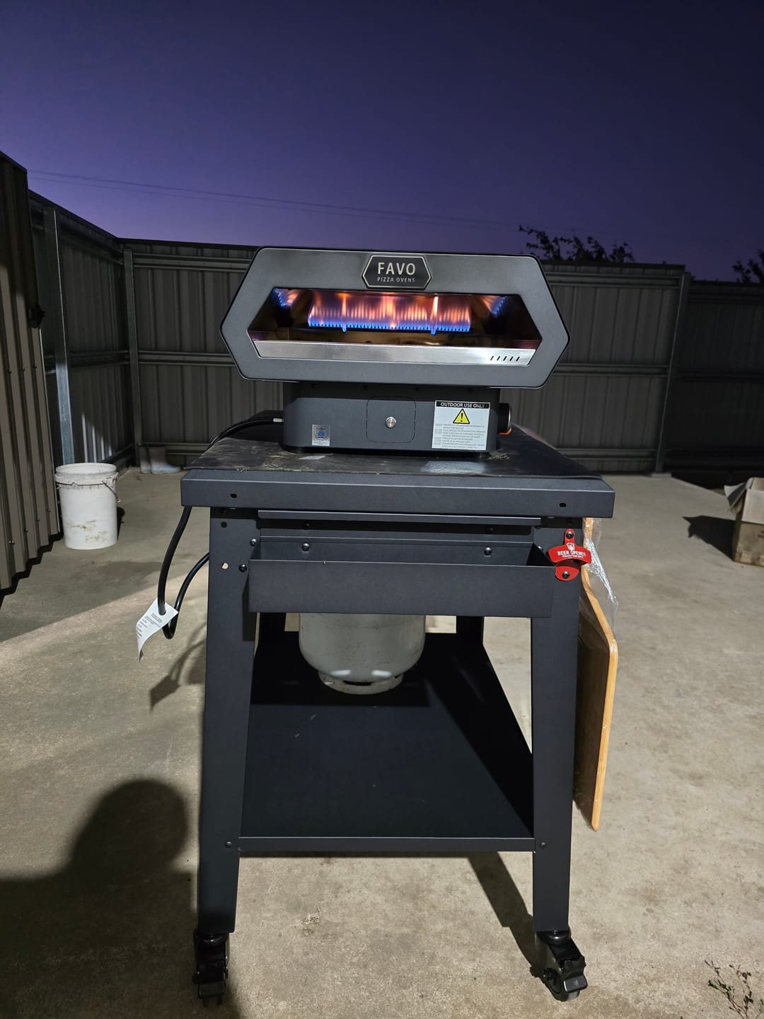 Customer photo review of FAVO 17" Rotating Stone Pizza Oven
