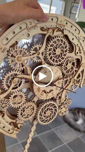 Customer video review of Gear Clock 3D Wooden Puzzle