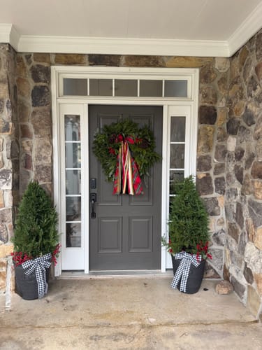 Customer photo review of Christmas Tradition Wreath Ribbon