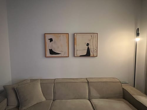 Customer review photo for Contemporary Minimalist Art Set Of 2 #MA087