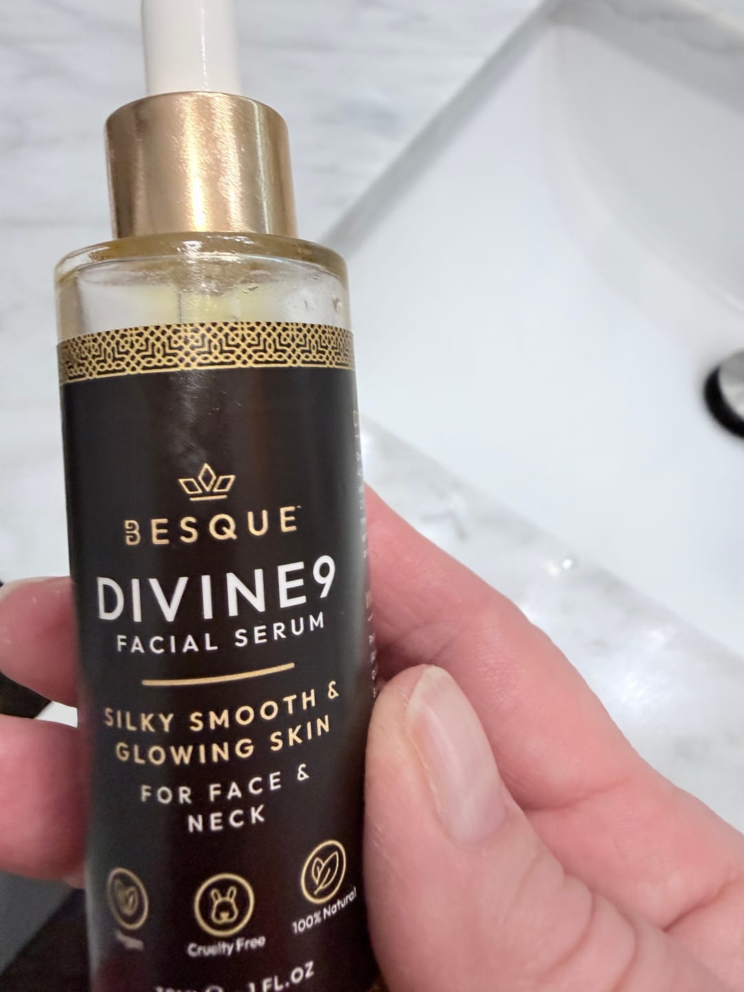 Customer photo review of DIVINE9 Facial Serum