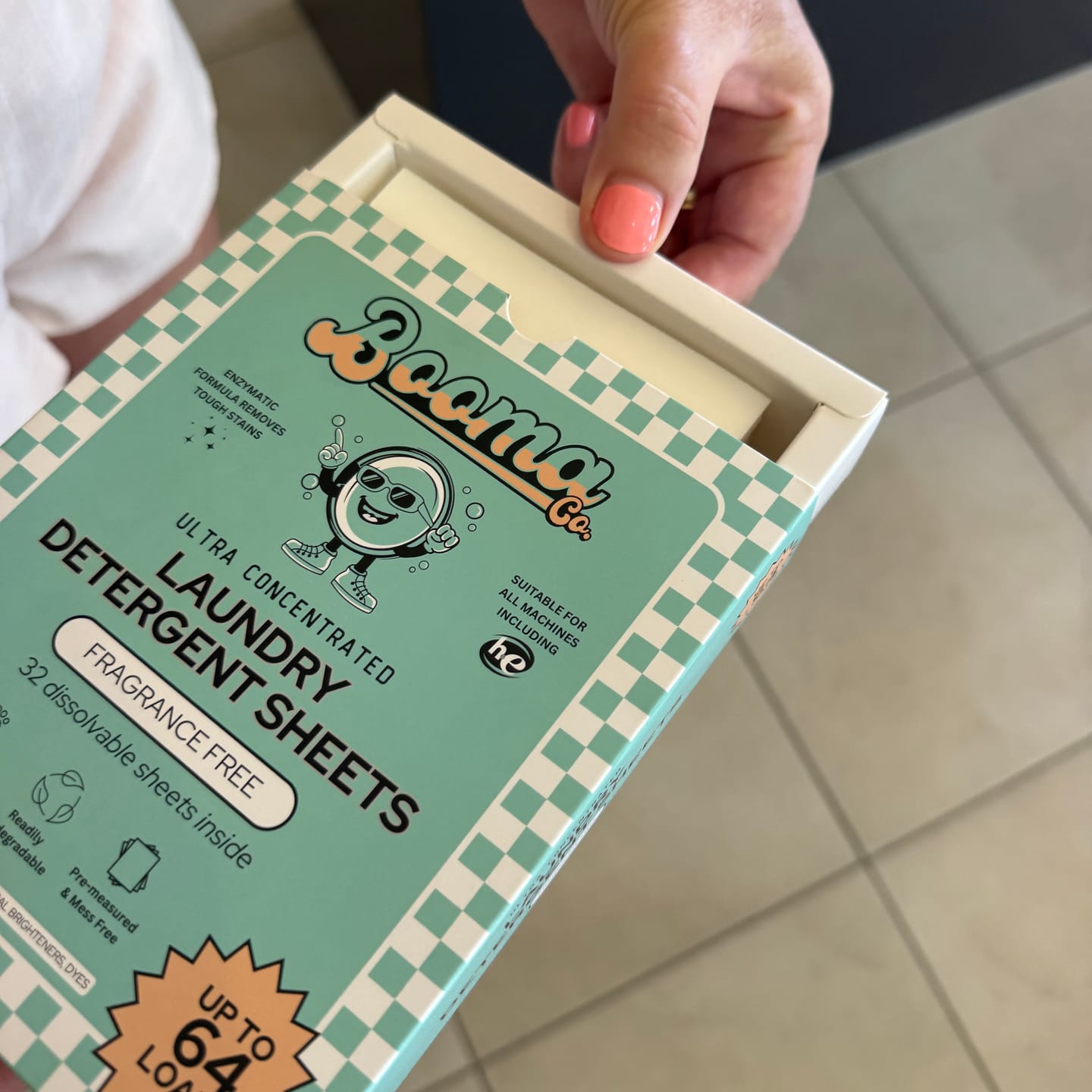 Customer photo review of Premium Laundry Detergent Sheets - Fresh Breeze