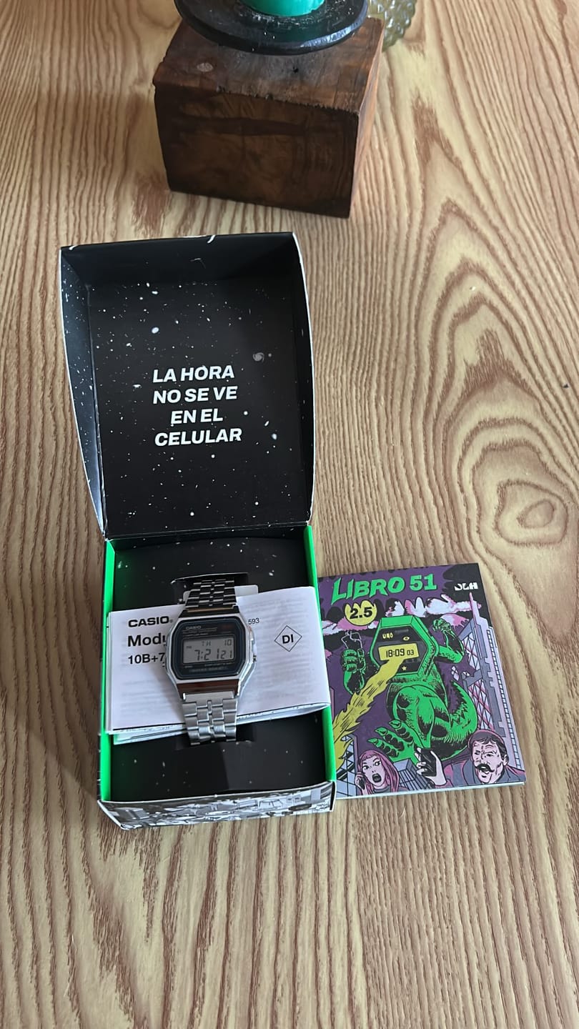 Customer photo review of Reloj Casio Vintage A159WA-N1DF Plateado MADE IN JAPAN