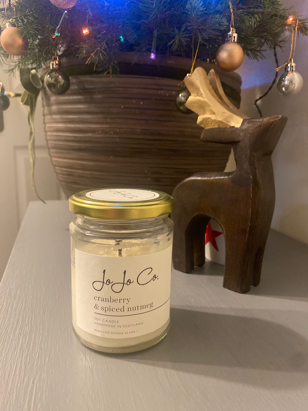 Customer photo review of Cranberry & Spiced Nutmeg Candles