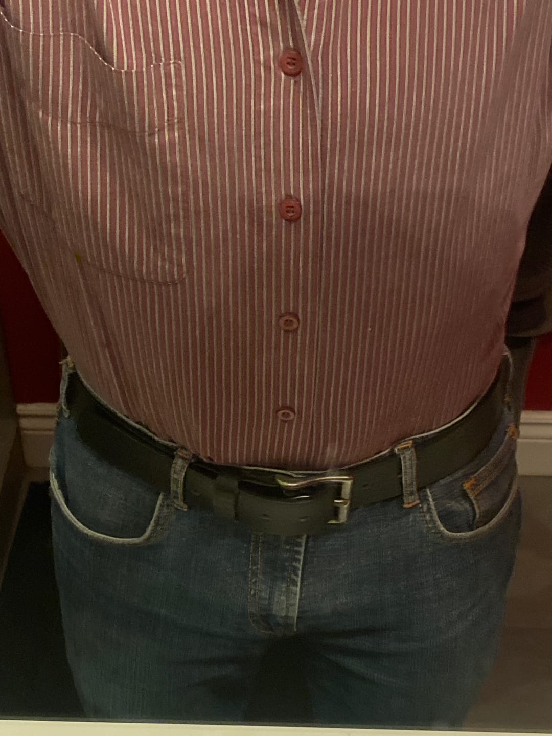Customer photo review of The Long Haul Belt - Classic Black 100% Full-Grain Leather Belt