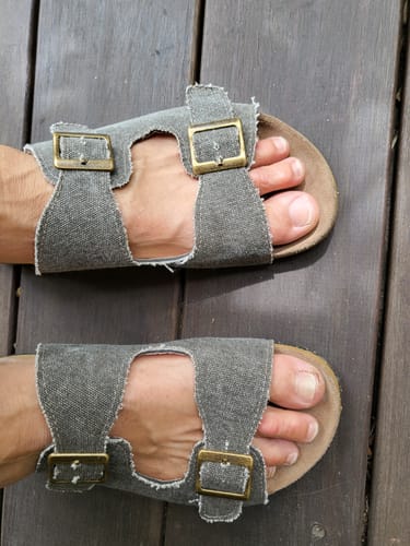 Customer photo review of The Green Panther Sandals